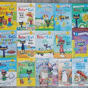 PETE THE CAT ~ CLARK THE SHARK ~ MAC AND CHEESE BOYS BOOKS I CAN READ LOT OF 16